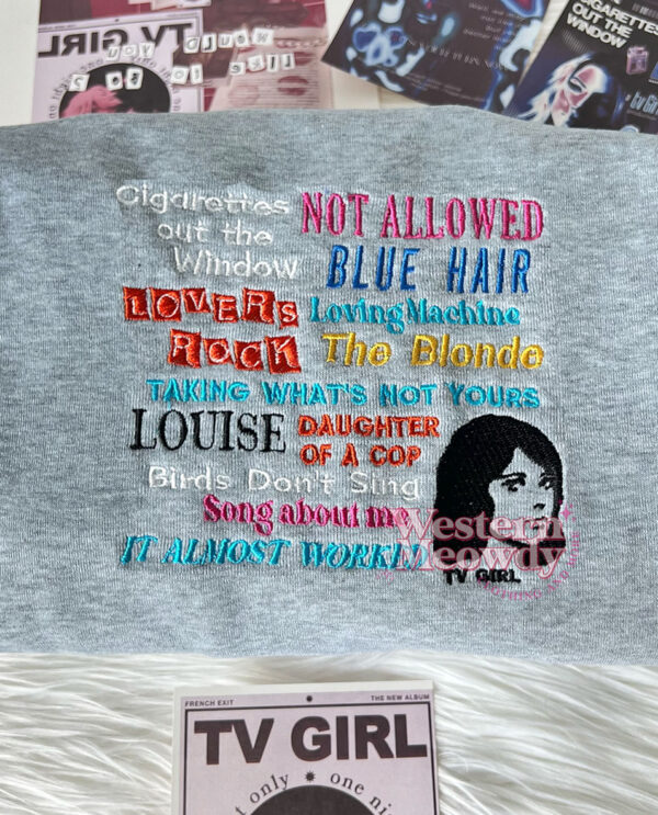 TV Girl Songs – Embroidered