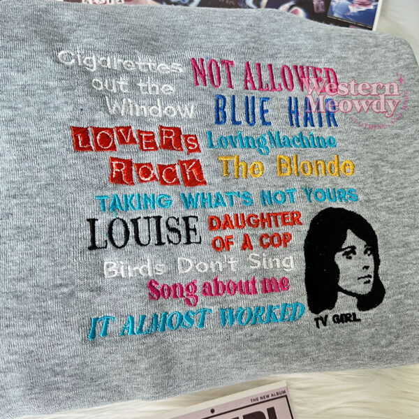 TV Girl Songs – Embroidered