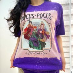 Hocus Pocus Halloween Witchers – Bleached T-Shirt
