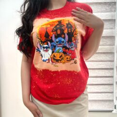 Stitch Halloween – Bleached T-Shirt