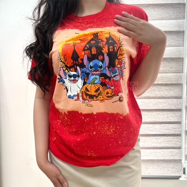 Stitch Halloween – Bleached T-Shirt