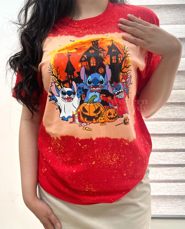 Stitch Halloween – Bleached T-Shirt