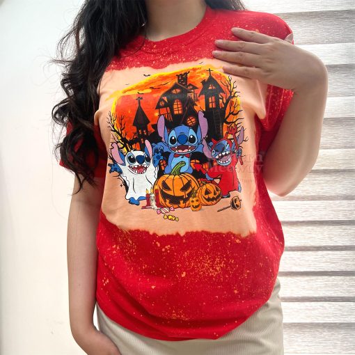 Stitch Halloween – Bleached T-Shirt