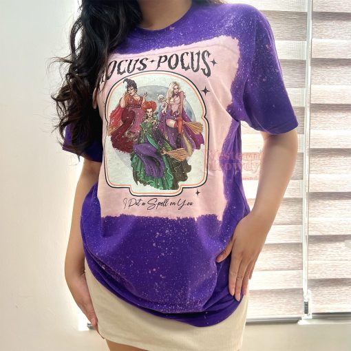 Hocus Pocus Halloween Witchers – Bleached T-Shirt
