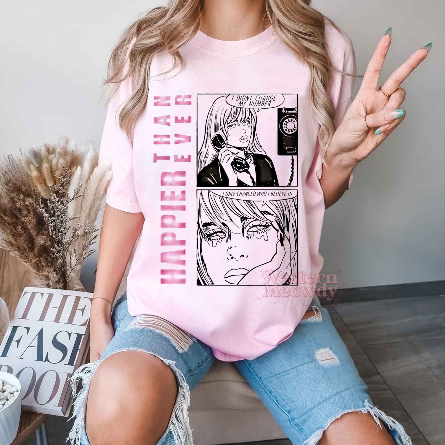 Billie Eilish Happier Than Ever Hotline Shirt - Western Meowdy