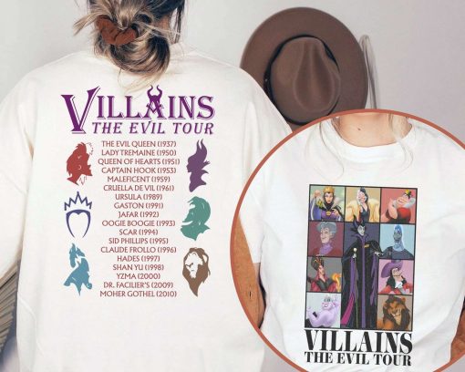 Disney Villains Evil Tour Halloween Shirt