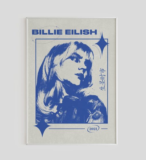 Billie Eilish Happier Vintage Aesthetic Poster