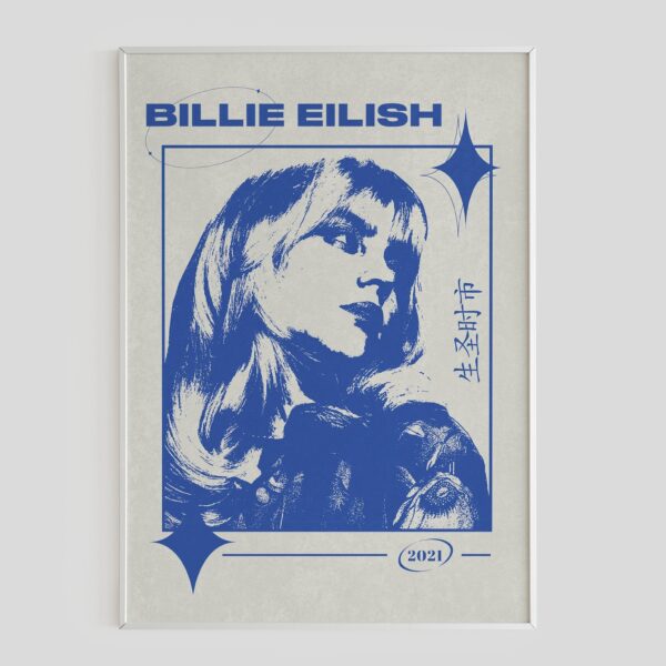 Billie Eilish Happier Vintage Aesthetic Poster