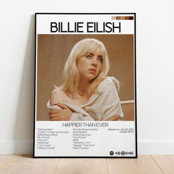 Billie Eilish Happier Than Ever Poster