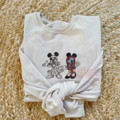 Mickey Minnie Sally Jack Couple Sweatshirt