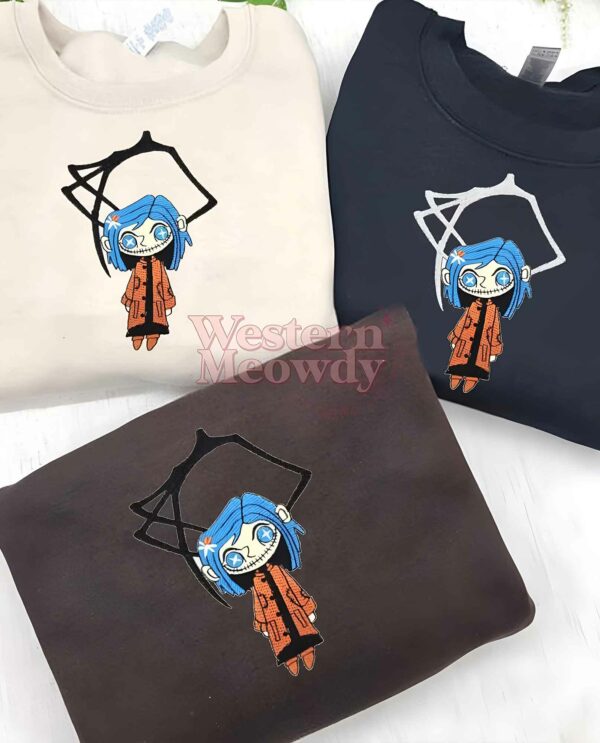Coraline Ver3 Embroidered Sweatshirt Coraline Ver3 Embroidered Sweatshirt