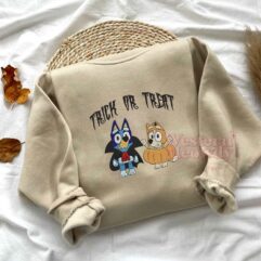 Bluey And Bingo Trick Or Treat Halloween Sweatshirt