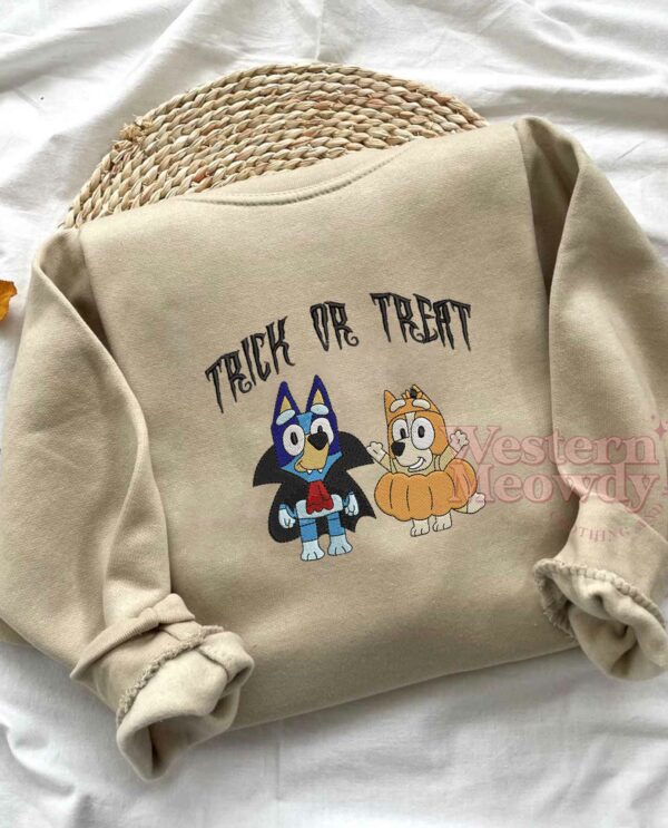Bluey And Bingo Trick Or Treat Halloween Sweatshirt