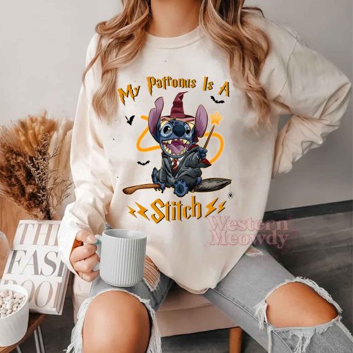 Harry Potter My Patronus Is A Stitch Halloween Sweatshirt