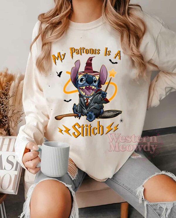 Harry Potter My Patronus Is A Stitch Halloween Sweatshirt