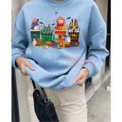 Harry Potter Animals Coffee Cups Halloween Sweatshirt Harry Potter Animals Coffee Cups Halloween Sweatshirt