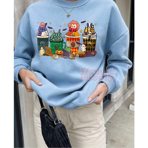 Harry Potter Animals Coffee Cups Halloween Sweatshirt