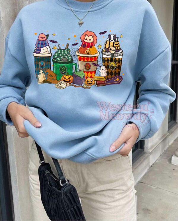 Harry Potter Animals Coffee Cups Halloween Sweatshirt