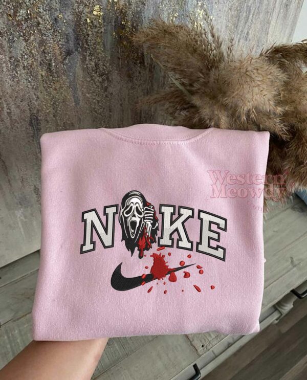 Scream Embroidered Halloween Sweatshirt