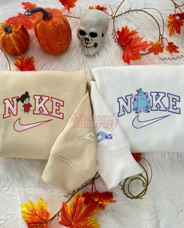 Sully and Boo Couple Embroidered Sweatshirt