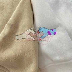 Sully and Boo Couple Embroidered Sweatshirt