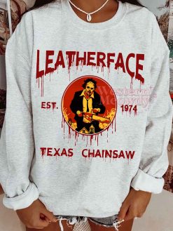 LeatherFace Texas Chainsaw Est 1974 Halloween Killer Sweatshirt