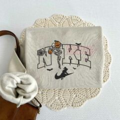 Halloween Skeleton Embroidered Sweatshirt