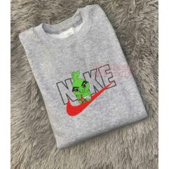 Grinch Embroidered Christmas Sweatshirt