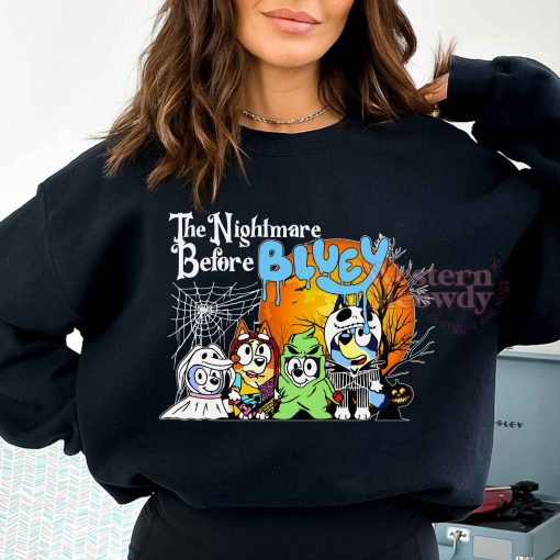 The Nightmare Before Bluey Family Halloween Shirt