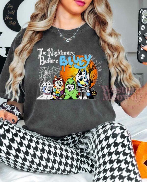 The Nightmare Before Bluey Family Halloween Shirt
