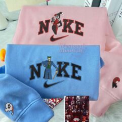 Joker And Harley Quinn Couple Ver3 Embroidered Sweatshirt