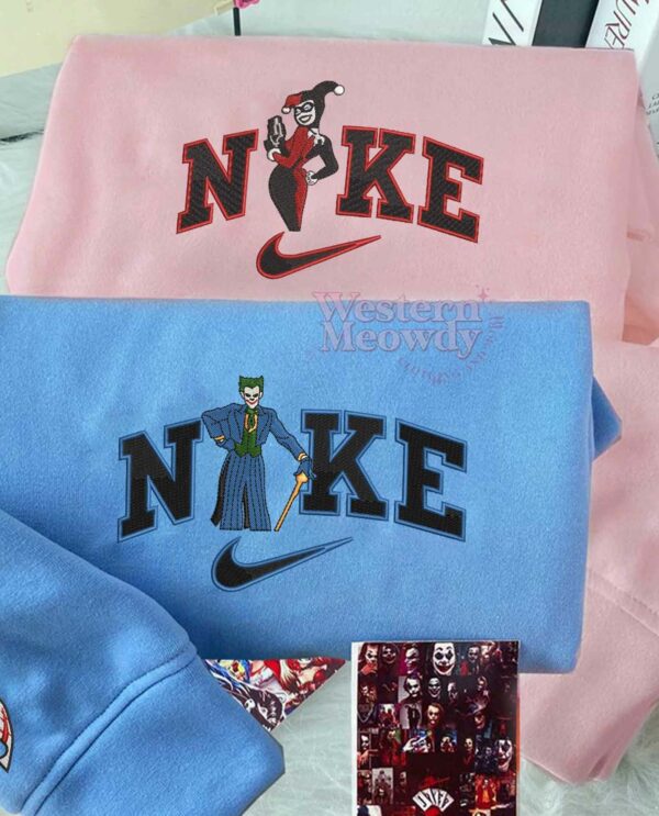 Joker And Harley Quinn Couple Ver3 Embroidered Sweatshirt