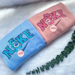 Grumpy and Cheer Bear Couple Embroidered Sweatshirt