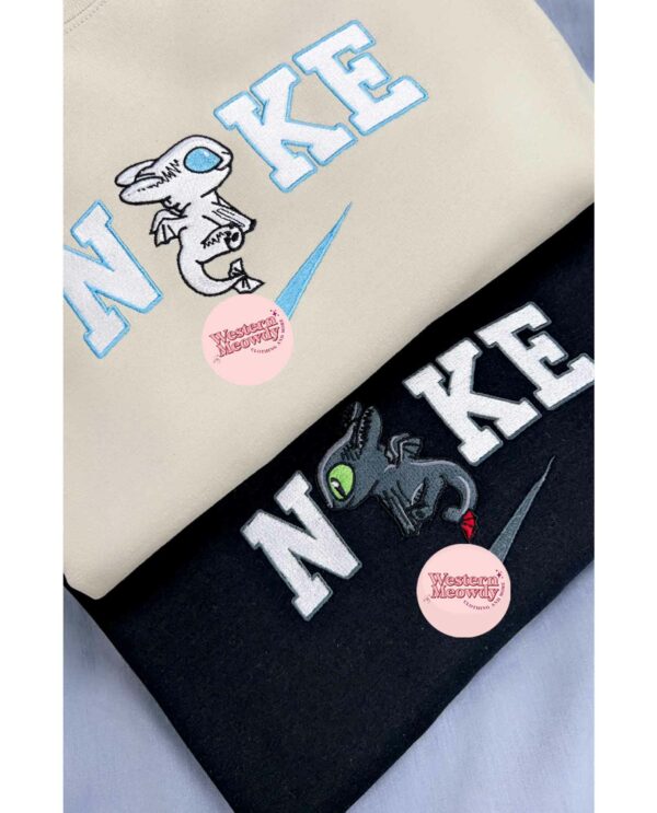 Toothless Dragon and Light Fury Ver7 Couple Sweatshirt