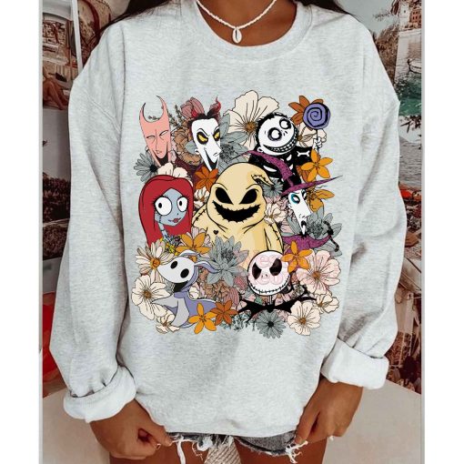 Sally Jack Skeleton and Friends Halloween Shirt