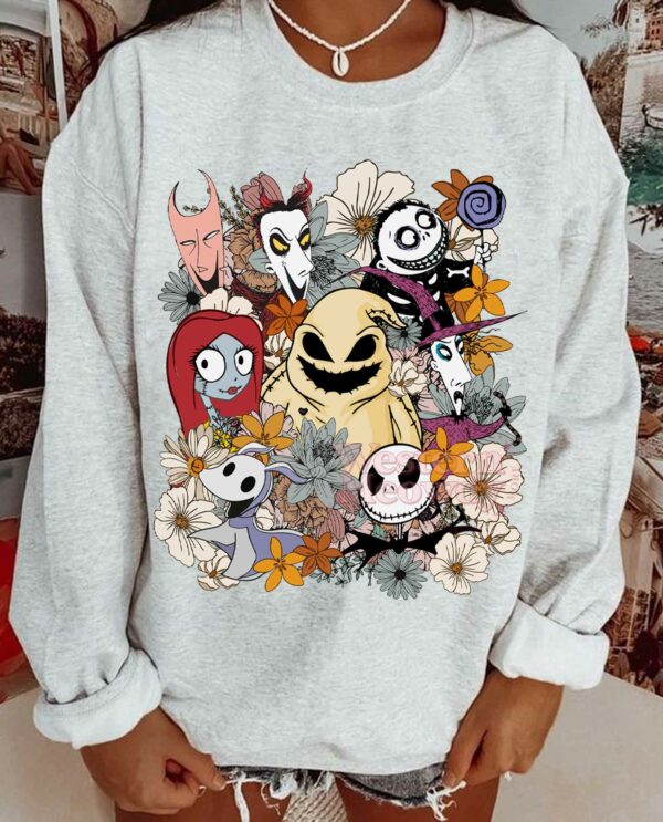 Sally Jack Skeleton and Friends Halloween Shirt