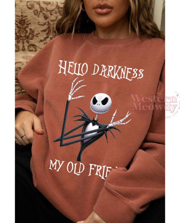 Jack Skeleton Hello Darkness My Old Friend Halloween Shirt
