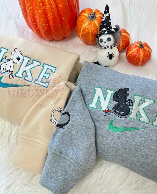 Toothless Dragon and Light Fury Couple Sweatshirt