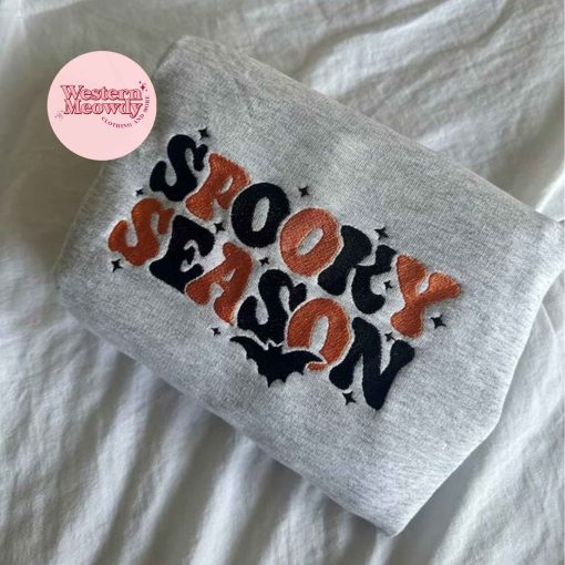 Spooky Season Embroidered Sweatshirt