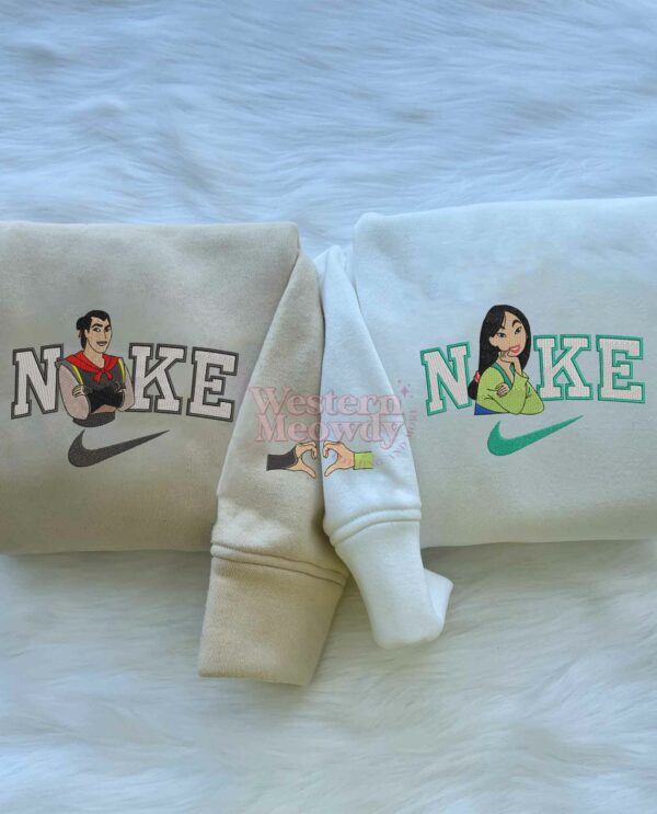 Hua Mulan And Li Shang Couple Embroidered Sweatshirt