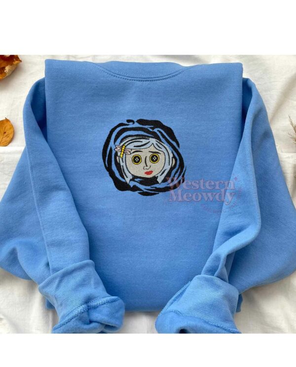Coraline Button Eyes Version Halloween Sweatshirt Coraline Button Eyes Version Halloween Sweatshirt