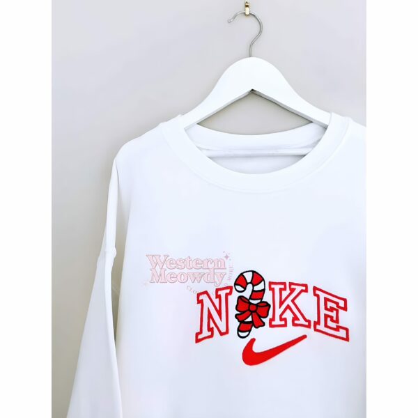 Christmas Candy Embroidered Sweatshirt