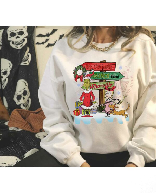 Mt Crumpit Grinch Road Whoville Christmas Sweatshirt
