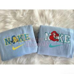 Flounder and Ariel Little Mermaid Couple Sweatshirt