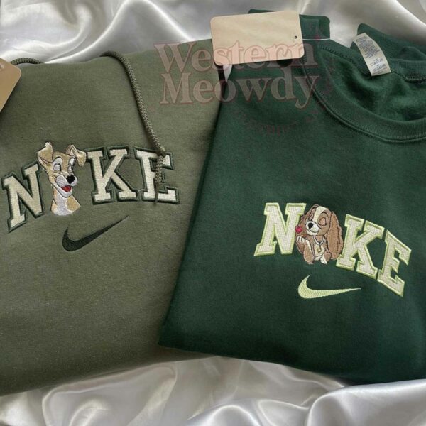 Lady and the Tramp Couple Embroidered Sweatshirt