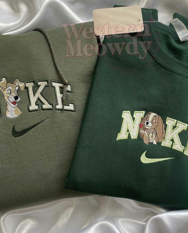 Lady and the Tramp Couple Embroidered Sweatshirt