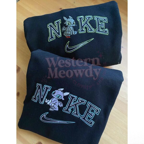 Toothless Dragon and Light Fury Ver4 Couple Sweatshirt