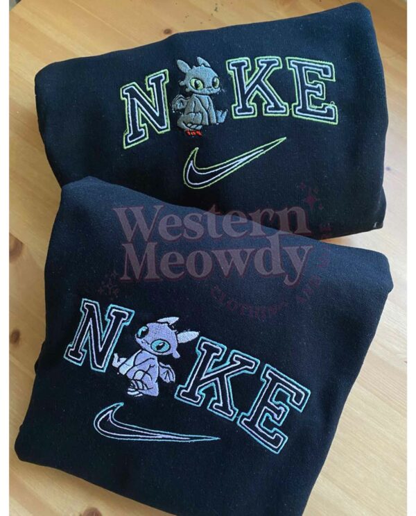 Toothless Dragon and Light Fury Ver4 Couple Sweatshirt