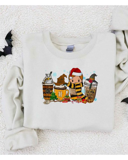 Harry Potter Coffee Cups Merry Christmas Sweatshirt