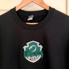 Slytherin House Malfoy Harry Potter Embroidered Sweatshirt